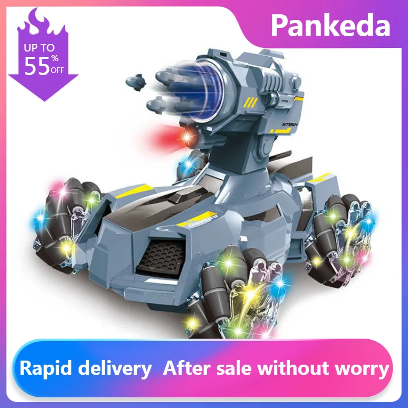 

RCTank toy can launch missiles Tank toy 2.4G electric remote control car remote control tank Multi-person remote control car boy