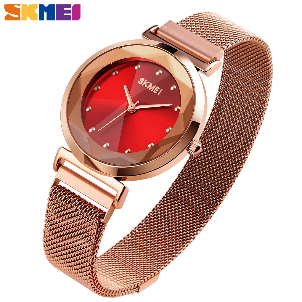 

SKMEI Luxury Ladies Watch Business Fashion Quartz Watch For Women Alloy Waterproof Wristwatch Quartz Movement Clock