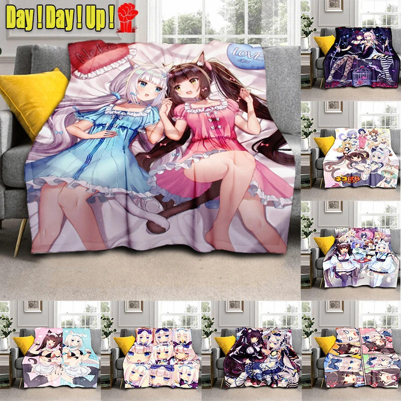 

Постер игровой Nekopara, мягкое покрывало, легкое Фланелевое Флисовое одеяло для кровати, дивана, путешествий, кемпинга, для детей и взрослых, те...