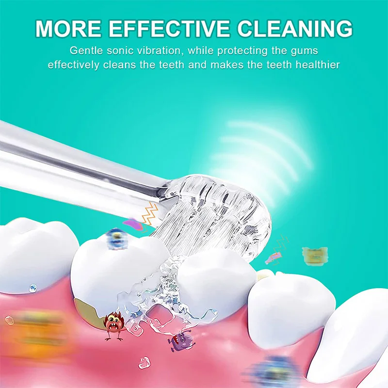 Детская звуковая электрическая зубная щетка с мягкой щетиной нежная чистка