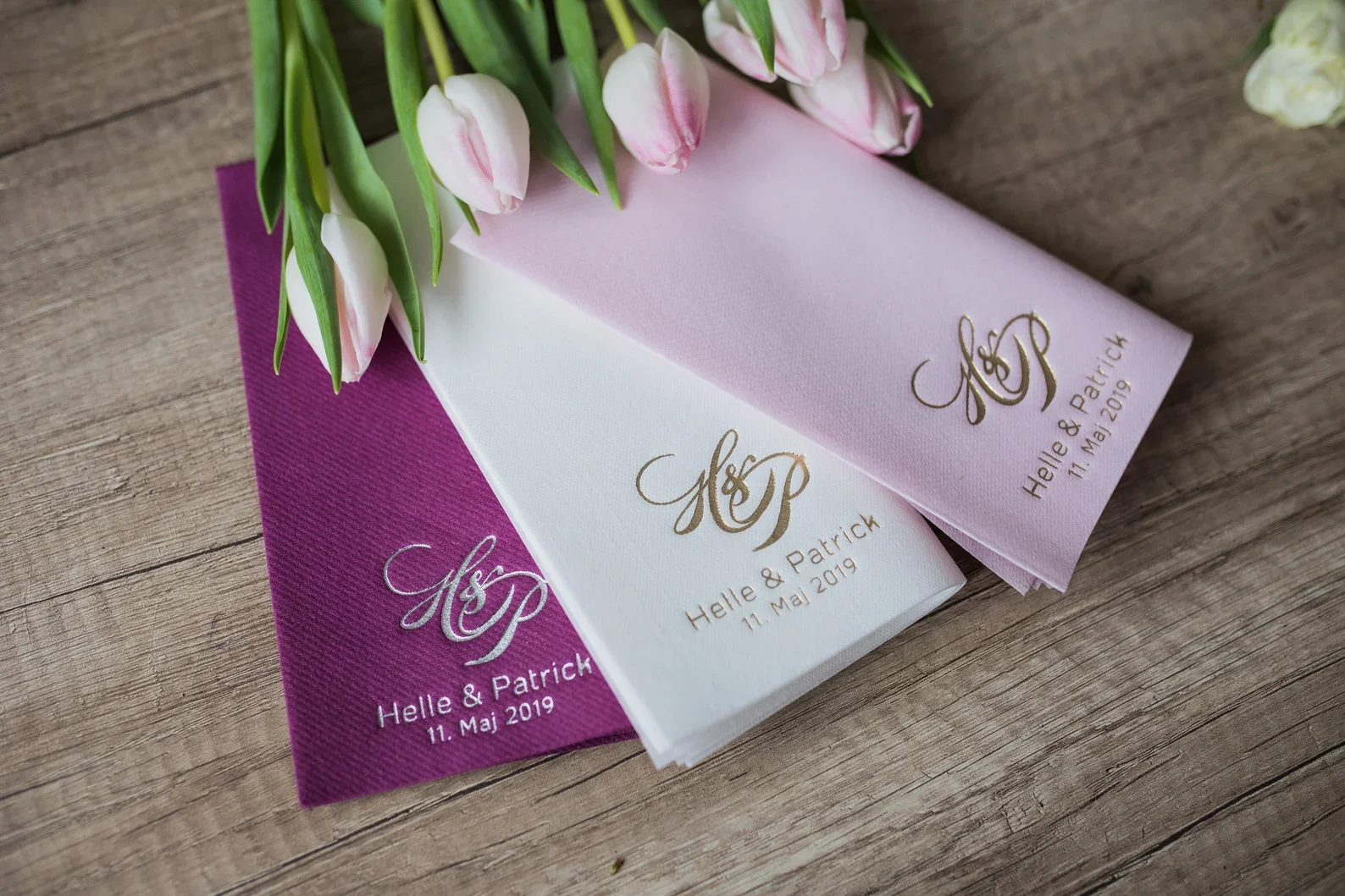 50pcs Personalized napkins DINNER serwetki Bedruckte Servietten Hochzeit Napkins Wedding