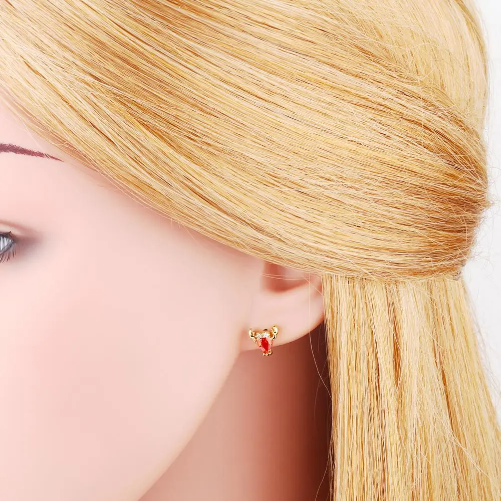 Модные уникальные серьги-гвоздики в виде земляной рыбы креветки морской лошади