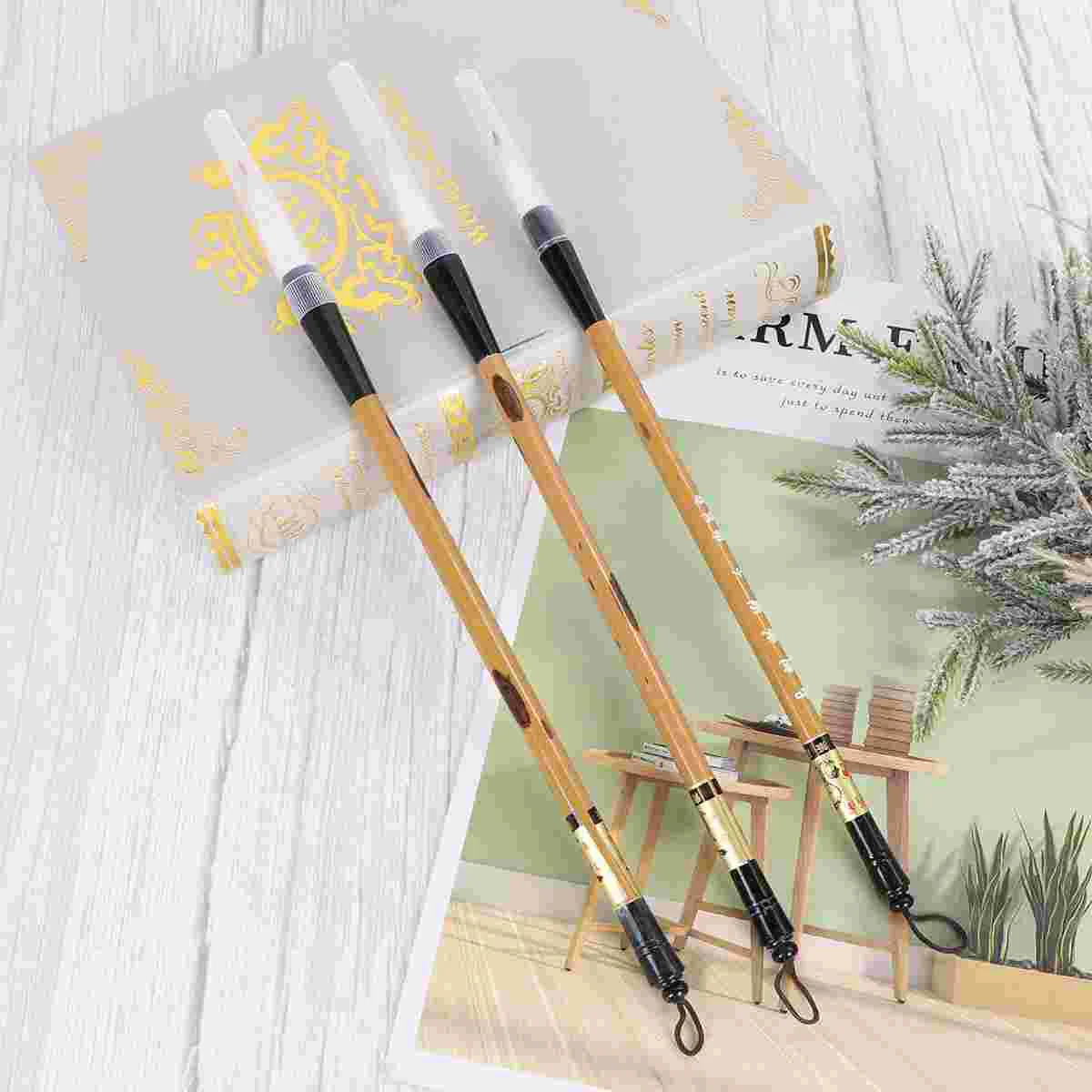 

3Pcs Pens Writing Brush Calligraphy Writing Brushes Sumi Drawing Brush Drawing Brush Chinese Writing Brush Drawing Brushes