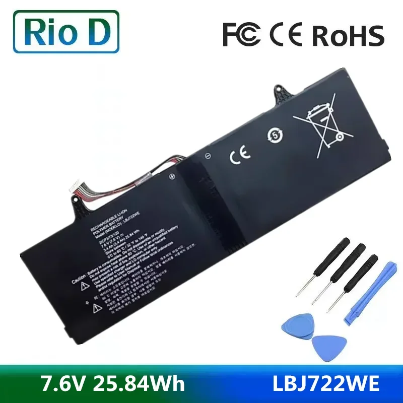 Фото 7,6 В 25,84 Втч LBJ722WE Аккумулятор для ноутбука LG Slidepad 11T54,15U340 15UD340-LX3F, 1544-7777,2ICP3/73/120 №1