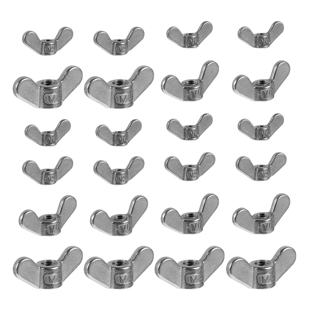 

24pcs Wing Nut Sturdy Durable Stainless Prime Nut for Home Office