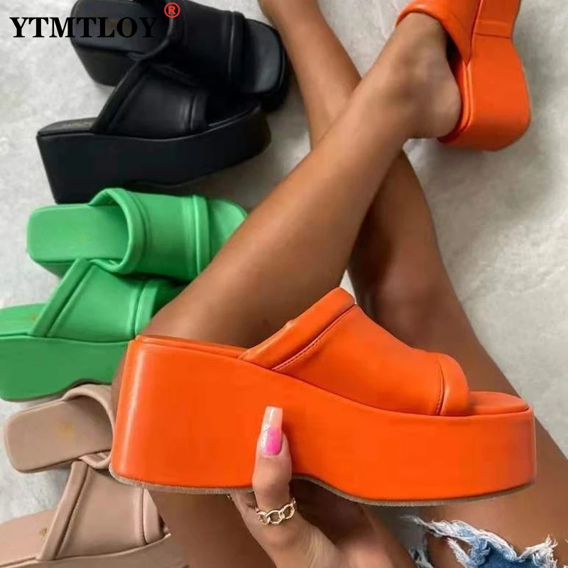 

Summer Slippers Women Sandals Plus Size Women's Beach Shoes Casual Breathable Thick Bottom Slope Heel Slippers Chaussure Femme 6