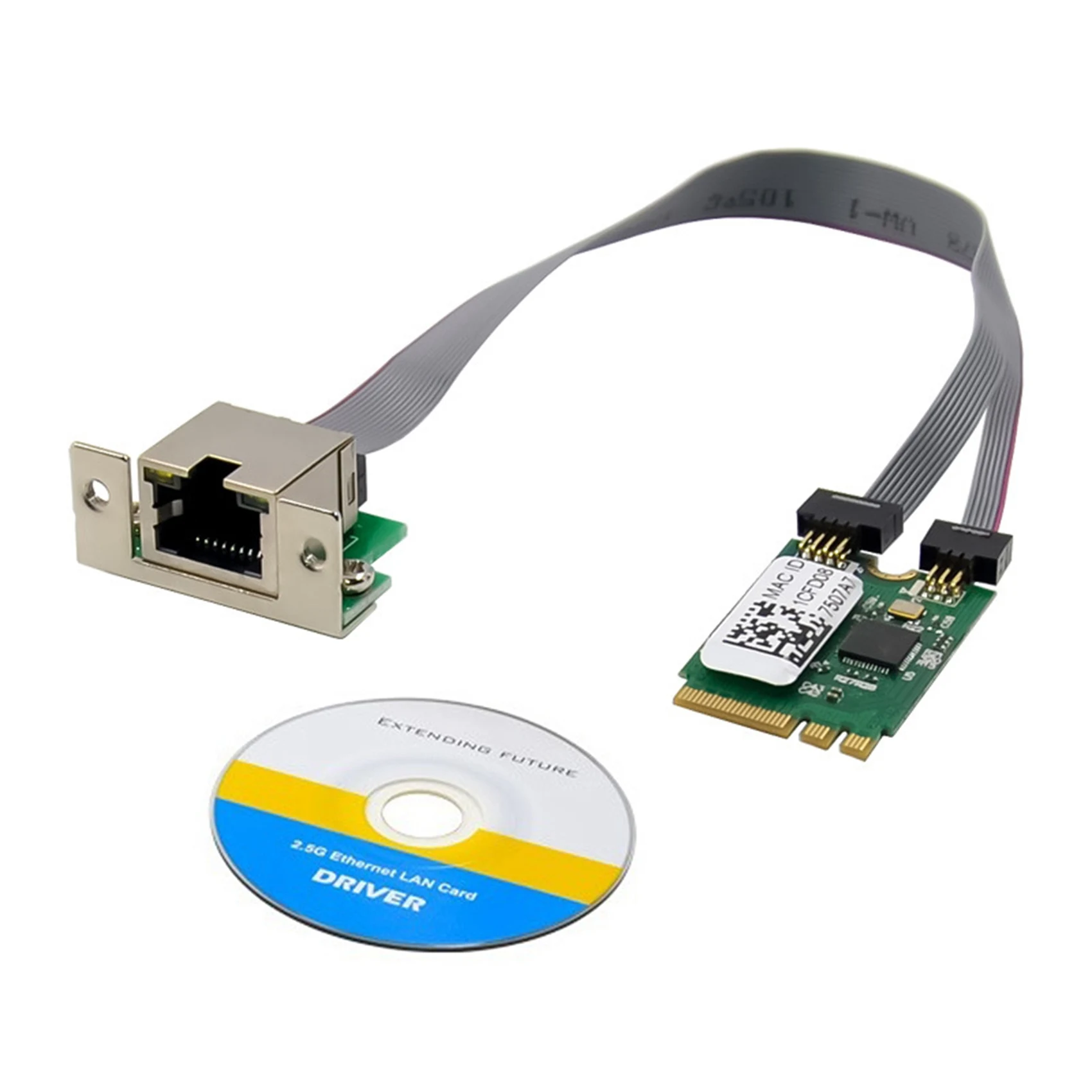 

M.2 A+E KEY 2.5G Ethernet LAN Card RTL8125B Industrial Control Network Card PCI Express Network Adapter