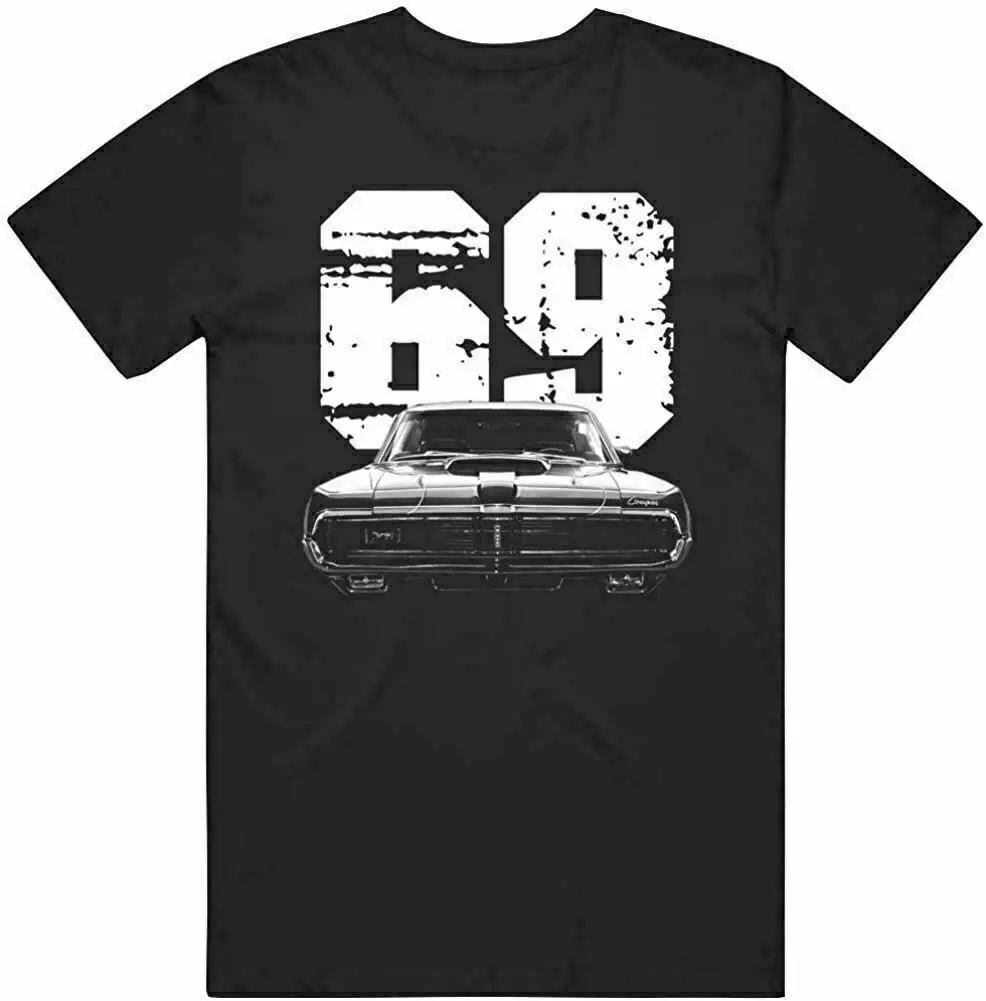 

1969 Mercury Cougar Front View with Year Silhouette T Shirt S-3XL