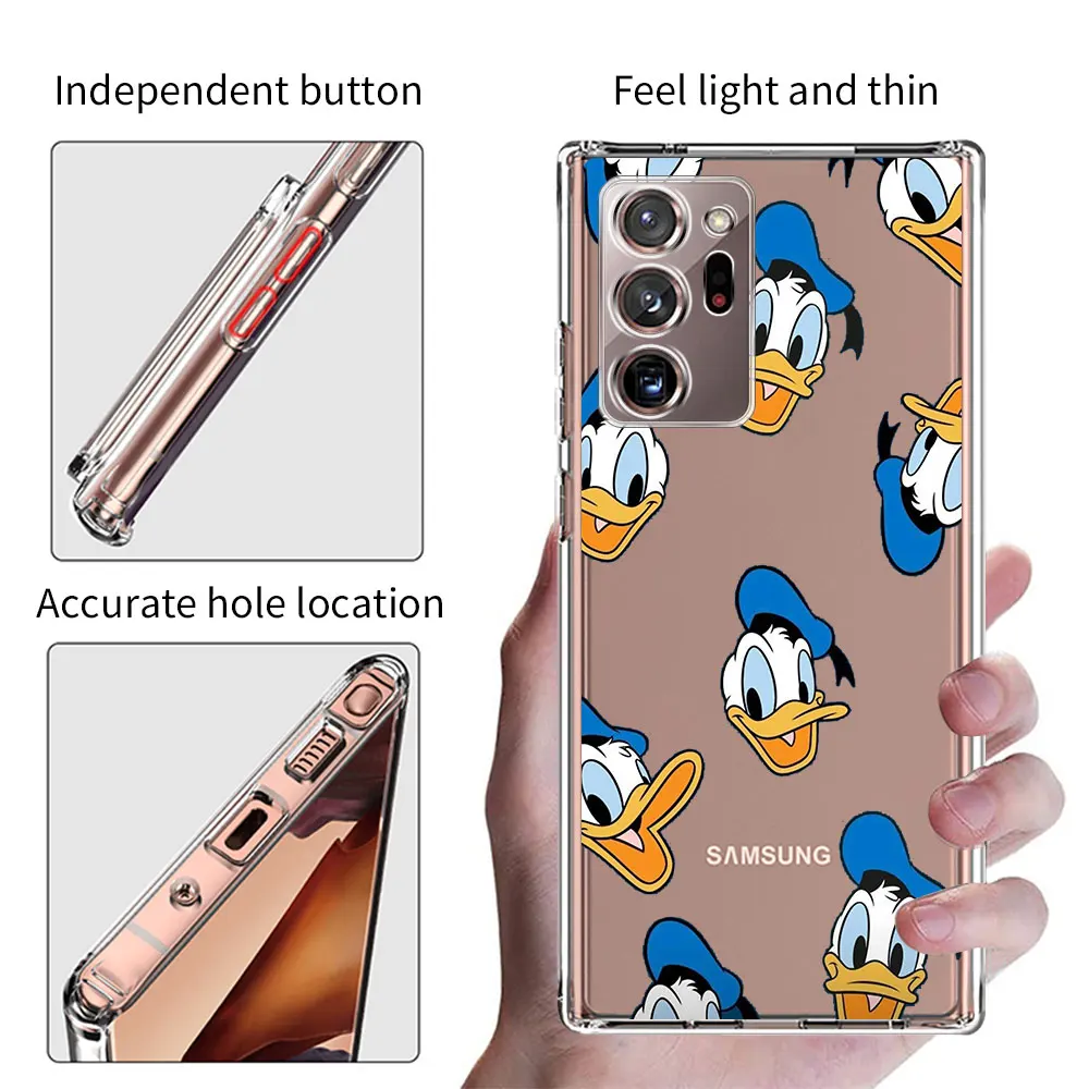 Фото Милый чехол для телефона с Дональдом Дейзи дак для Samsung Galaxy Note 10 Plus 20 Ultra 5G 8 9 10 Lite TPU прозрачный мягкий чехол J4 M21 J6 №2
