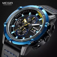 2022 casual sport watches for men blue top brand luxury military leather wrist watch man clock fashion chronograph wristwatch
