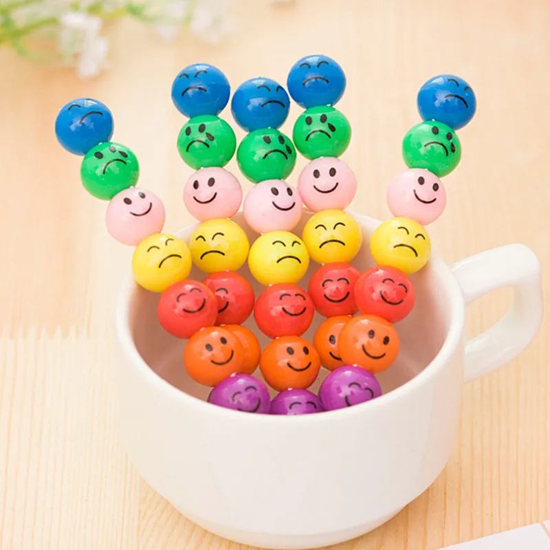 

1pcs 7 Color Crayons Art Supplies for Kids Pastel Pen Drawing Set Stationery Smiley Face Crayons Kawaii School Supplies Drawing