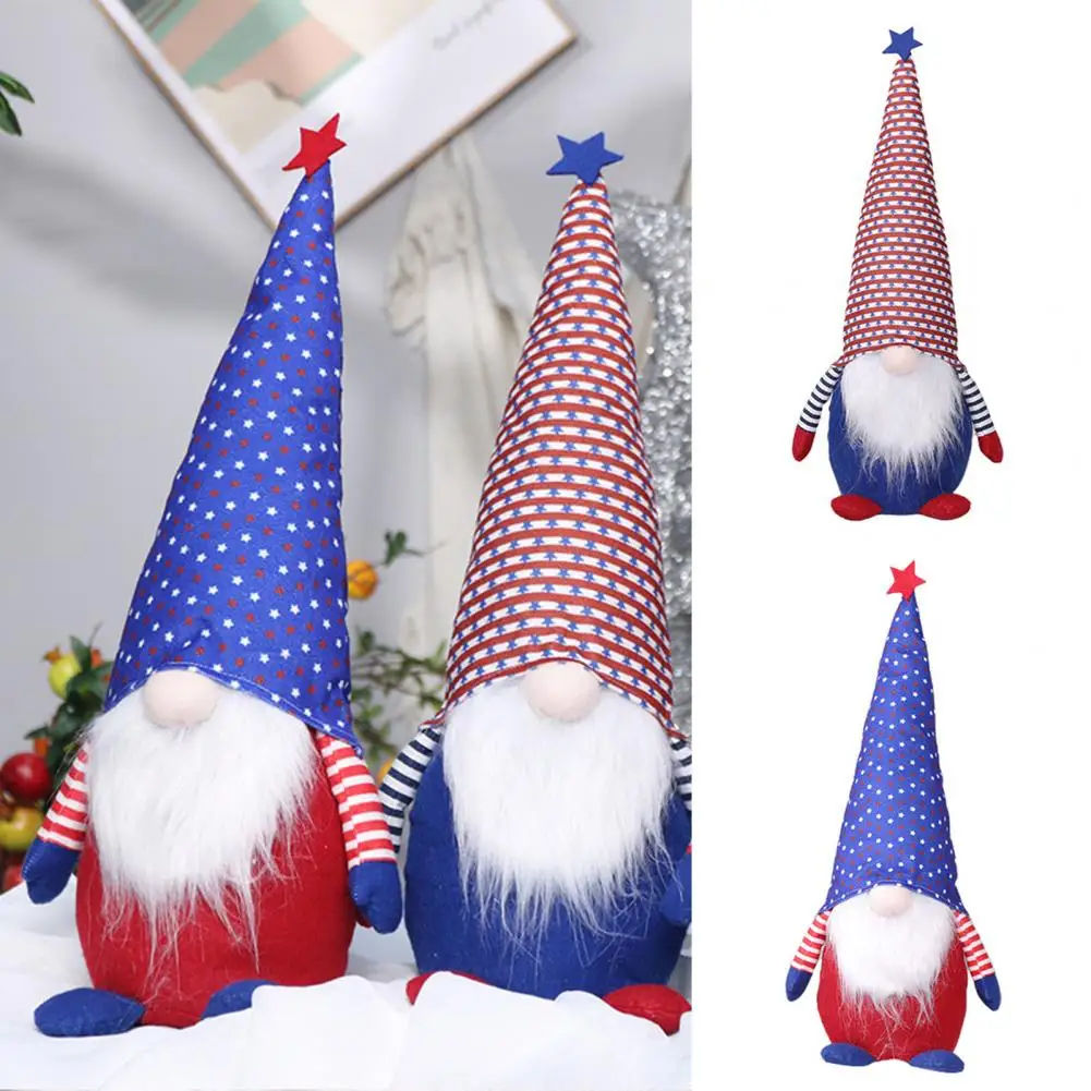 

Excellent Gnomes Ornament Adorable Fine Workmanship Non-woven Fabric Faceless Doll Ornament Festival Supply