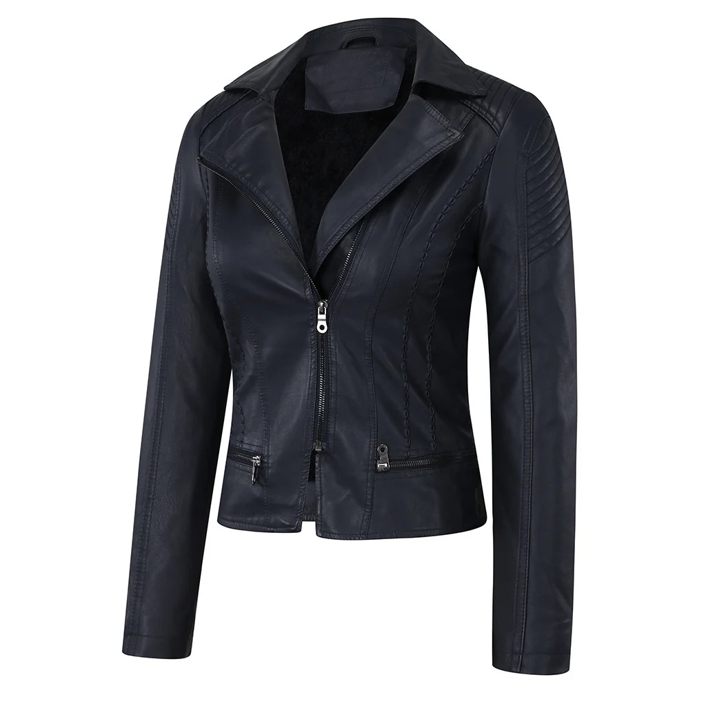 New women's plush leather jacket N2
