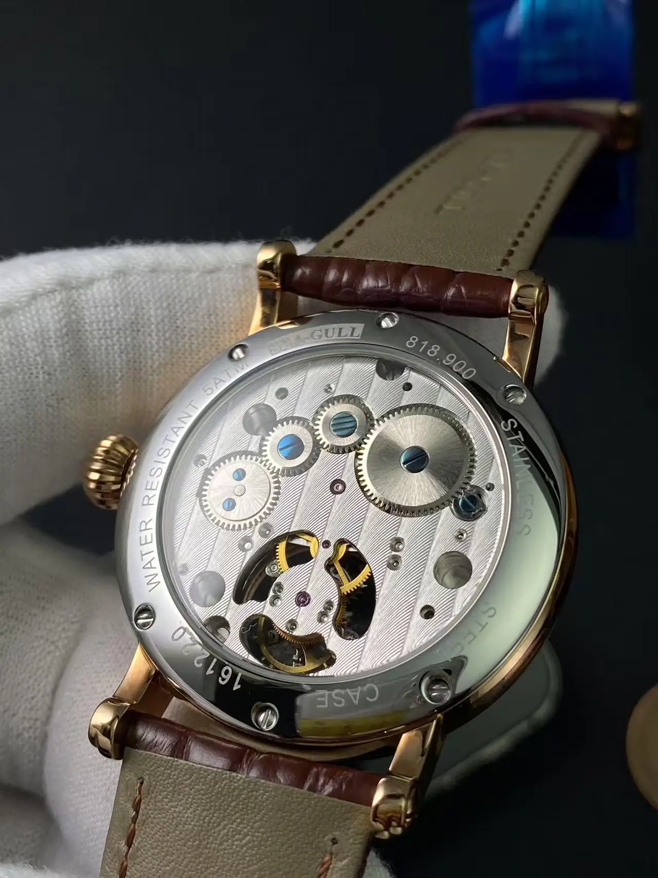 Настоящие усовершенствованные мужские часы Seagull Tourbillon ST8000, механизм с ручным управлением, деловые римские часы с текстом, модные ретро (art.: 3920d01bb2621) - 3920d01bb2621