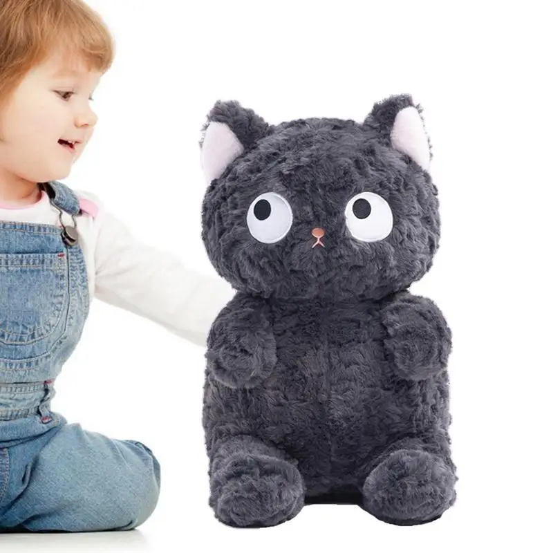 

Плюшевая игрушка, Черный кот, мягкий большой глаз, кошка, плюшевая игрушка, Милая Черная кошка, мягкие животные, кошка, плюшевый Кот, игрушки, украшение