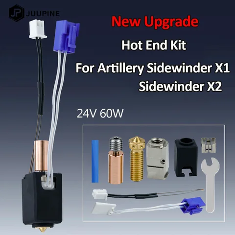 Комплект обновления для артиллерии Sidewinder X2, комплект Hotend Sidewinder X1, 24 В, 64 Вт, Sidewinder X2, термисторная насадка с горячим концом, печатающая головка