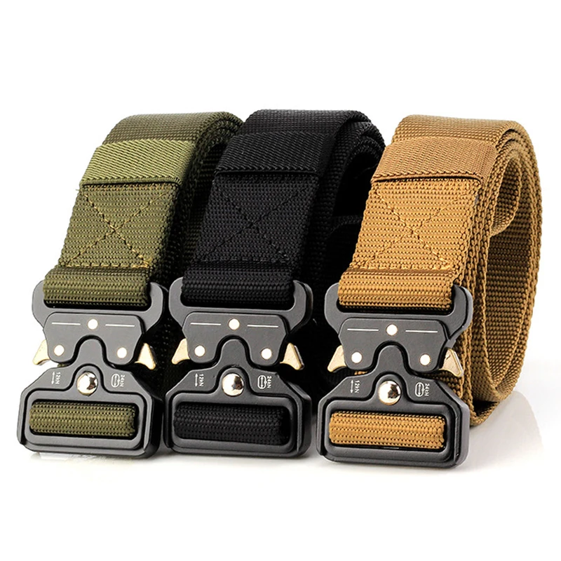 

Tactical Belt Quick Release Tom Military Fans Outdoor 3.8CM Wide Buckle Twisted Nylon police accessories