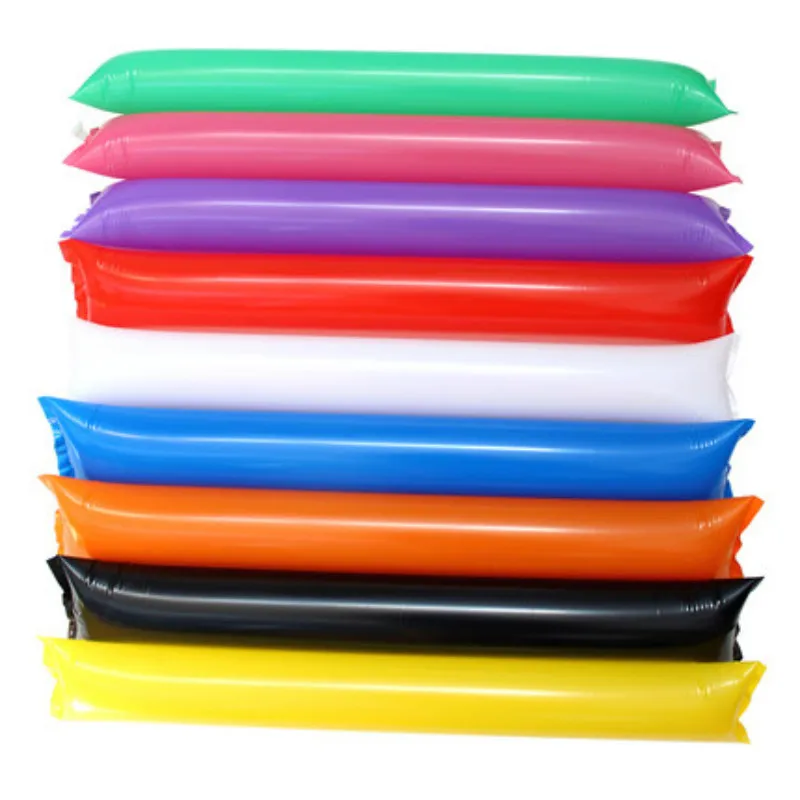 

100pcs/lot Mix Color Inflatable Clapper,cheerstick, Inflatable Sticks, Balloon Stick Clapper Cheering Stick Noise Maker