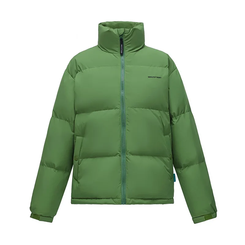 2022 Green Thick Down Cotton Jacket Women Winter Loose Stand Collar Bread Coat Girls Korean Fashion Parkas Outwear Clothes