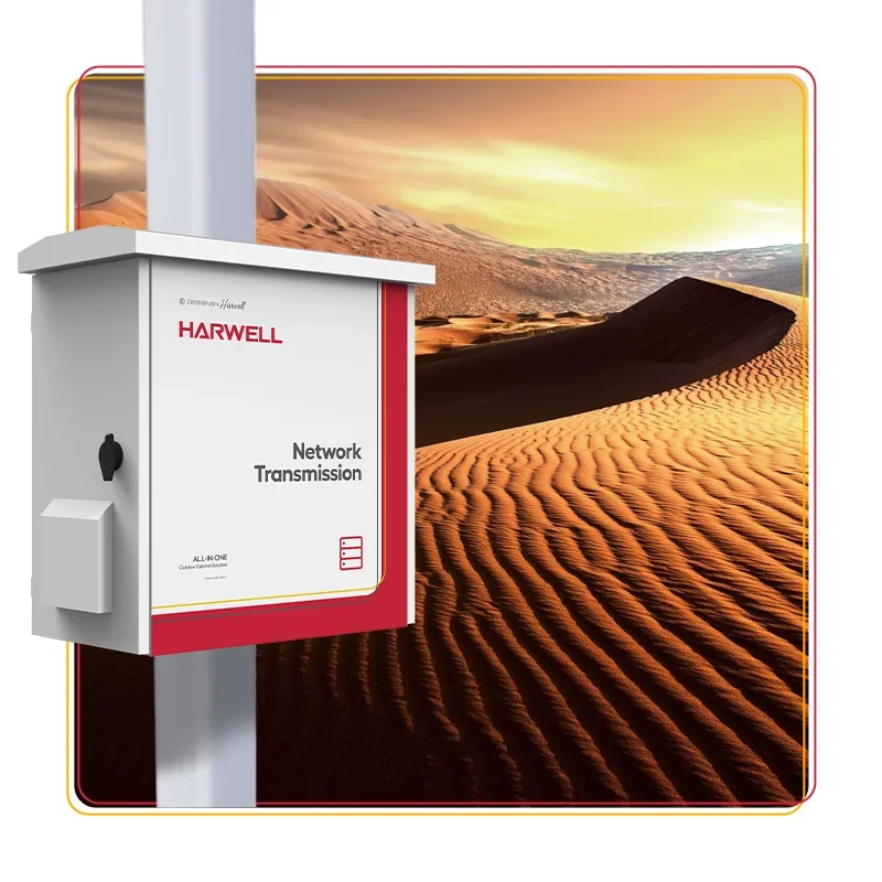 Фото Уличный телекоммуникационный шкаф Harwell 6U с вертикальной установкой, вентилятором и контроллером №4