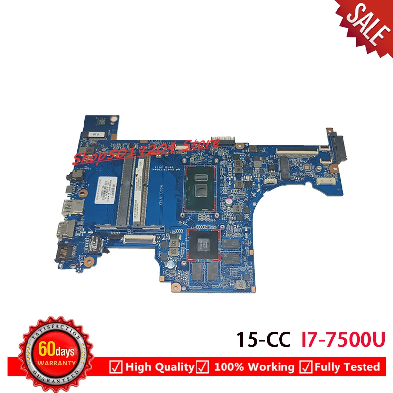 

For HP PAVILION 15-CC 15T-CC 15E-CC laptop motherboard With i7-7500U 926278-601 926278-001 G74A DAG74AMB8D0 Mainboard