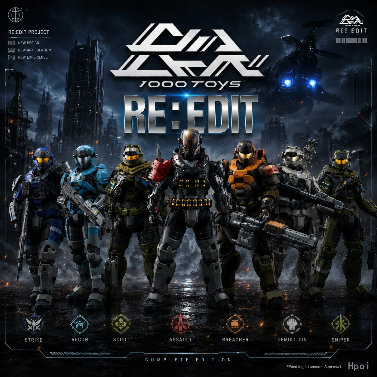 Фото 1000Toys RE:EDIT Официальный аутентичный продукт Noble Team One-Six с эксклюзивной версией, предварительно окрашенная фигурка в масштабе 1/12 №1
