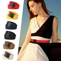 unisex dress decoration adjustable plastic clip buckle waist strap elastic belts waist belts decorative waistband