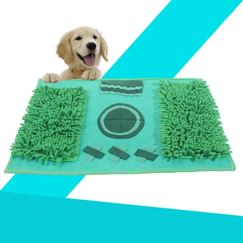 

Dog Plush Toy Snuffle Mat Stuffed Treat Dispensing Lawn Interactive Chew Toys Relieving Stress Improving Health Y5GB