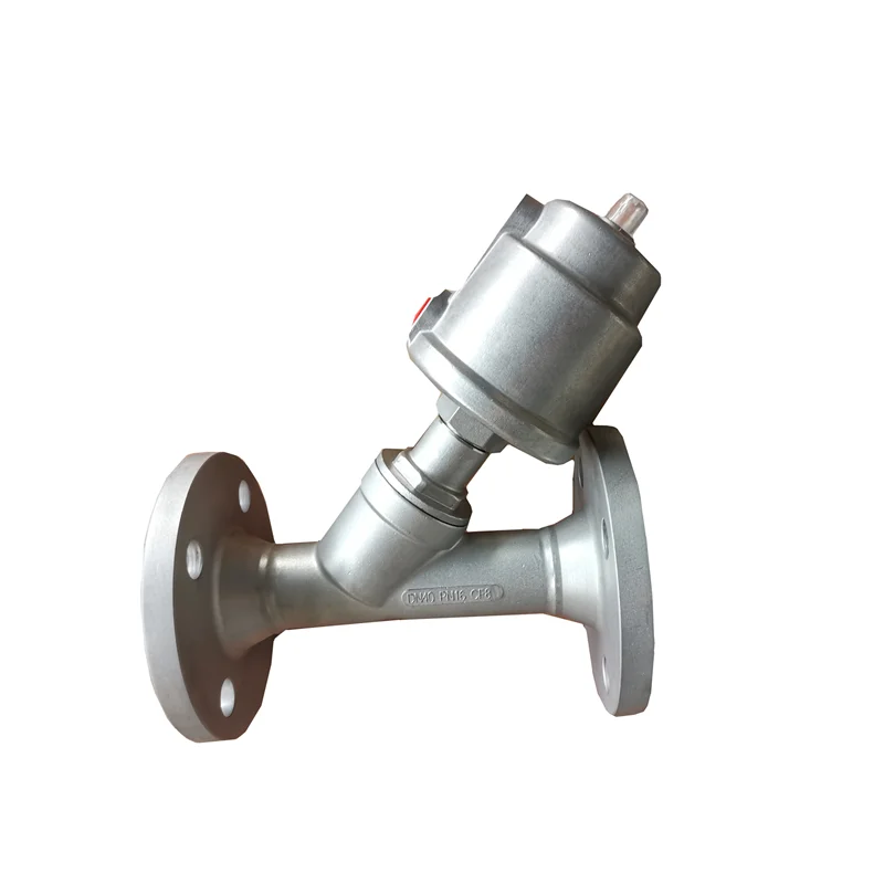 

Y type NC stainless steel pneumatic flange angle seat valve