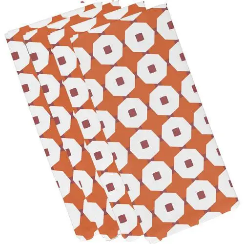 

Simply Daisy 18" x 18" Rust Button Up Napkins, Set of 4