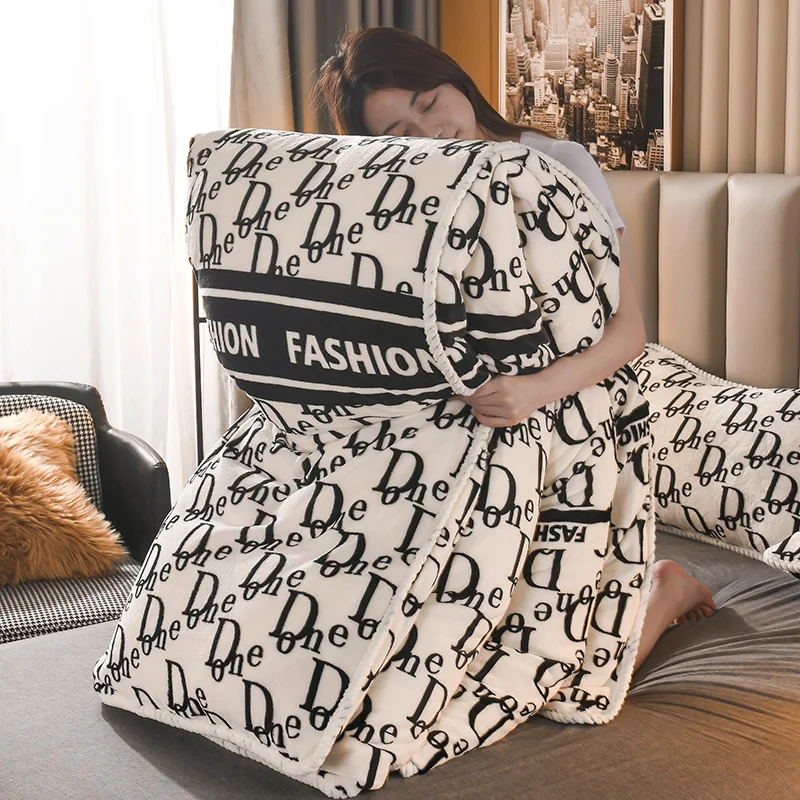 

Flannel Quilt Cover, Multifunctional Double Bed Queen Duvet Cover, Household Dormitory Double Blanket, Linens Single Bed Bedding