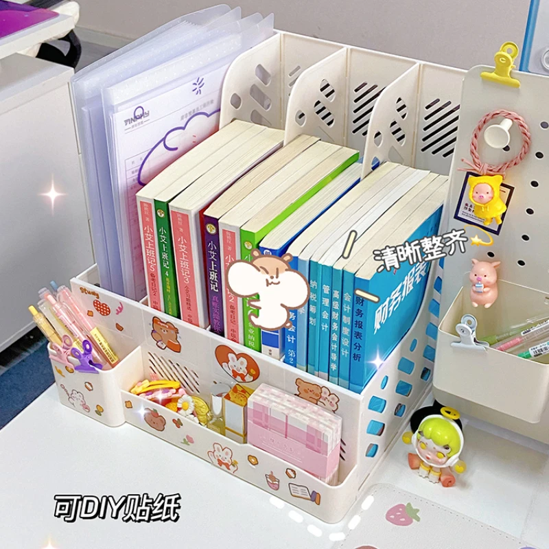 

Милый портативный Настольный органайзер, держатель для эстетических документов и ручек, настольный органайзер, подставка для электронных ...