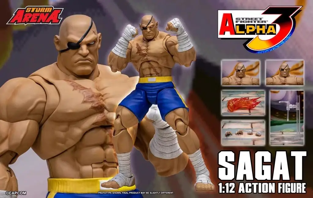Фото В наличии: Фигурка Storm Arena DAN Sagat, 6 дюймов, масштаб 1/12, коллекционная модель, игрушка Storm Toys ST, малый размер, SF Alpha 3 ZERO Tiger №3