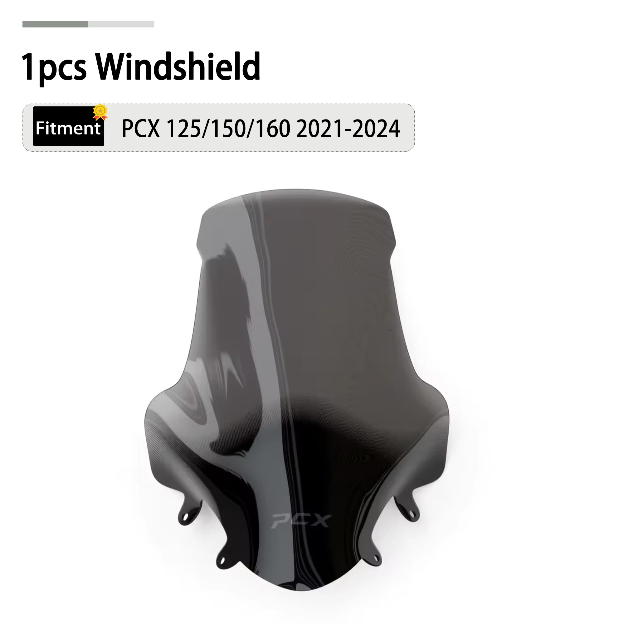 

Лобовое стекло мотоцикла для Honda PCX150 PCX160 PCX125 2021-2024 гг., лобовое стекло PCX 125 150 160, дефлектор ветра, спойлер, крышка 22 2023