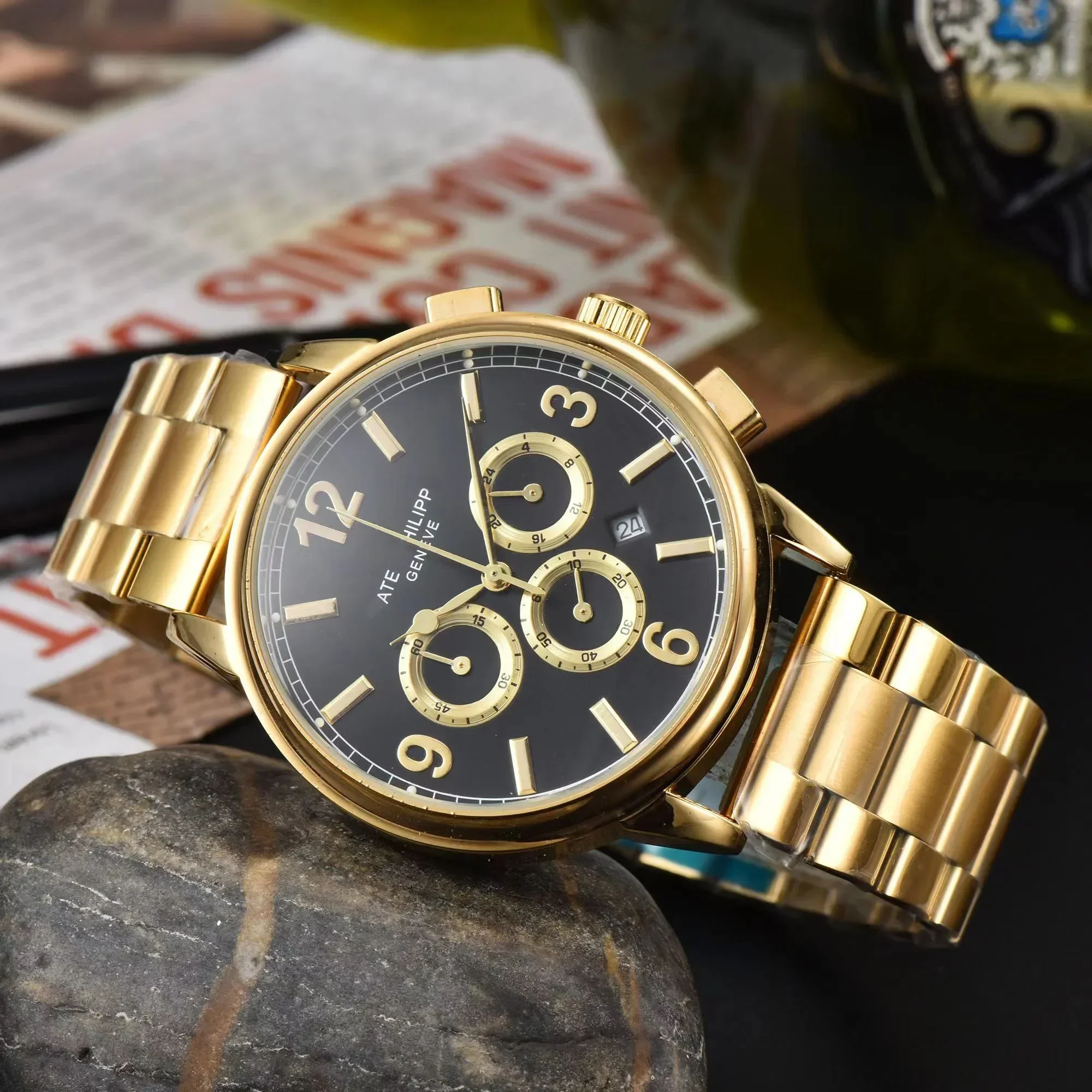 

Top New AAA Watches For Mens Luxury Multifunction High Quality Automatic Date Watch Business Chronograph Quartz Clocks