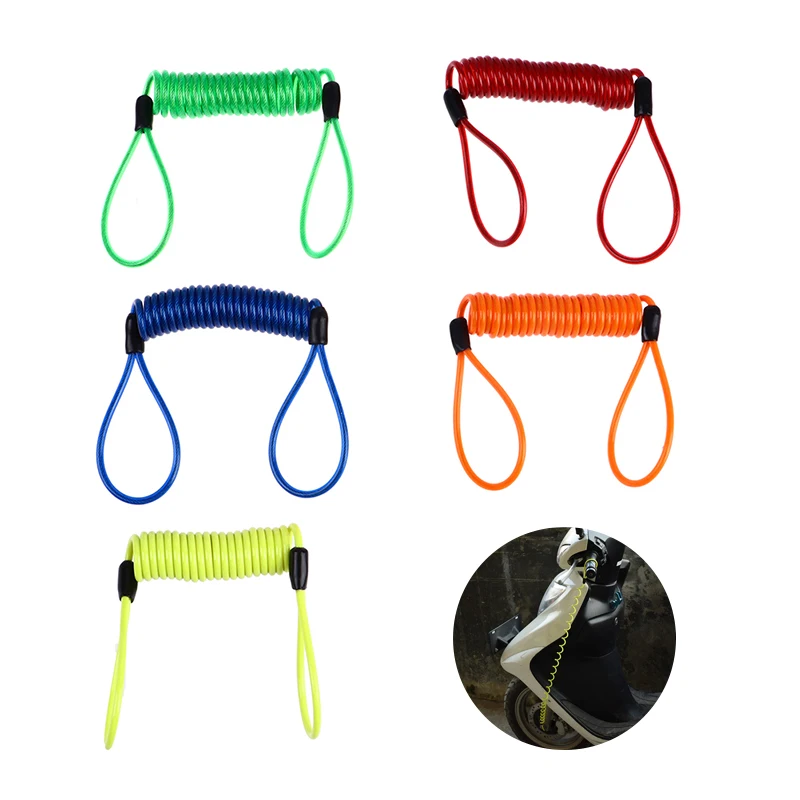 

Security Anti Thief Motorbike Motorcycle Wheel Disc Brake Alarm Lock Bag And Reminder Spring Cable