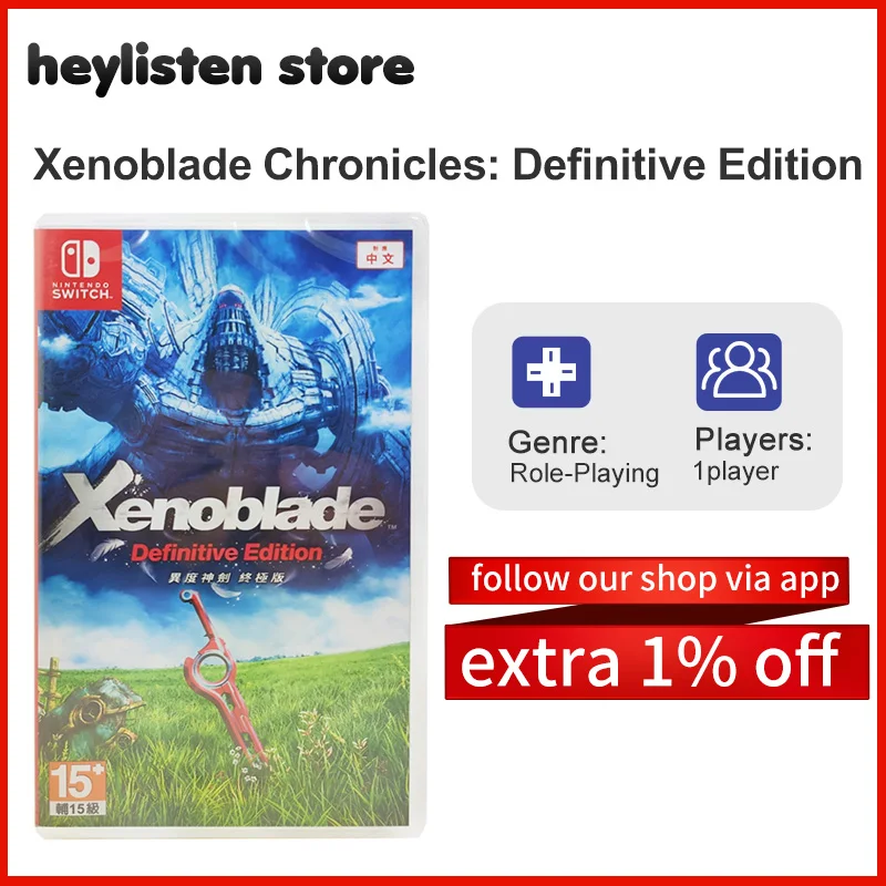 

Nintendo Switch Game Deals - Xenoblade Chronicles: Definitive Edition - Games Physical Cartridge HK/JP Edition Multi-language