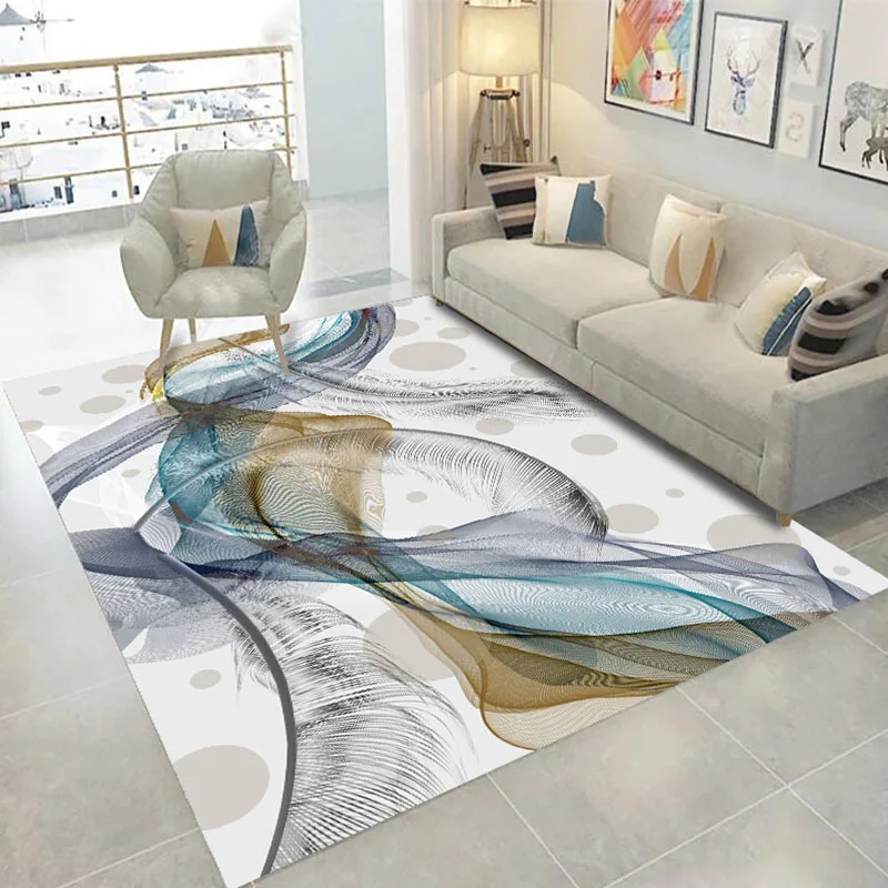 

Nordic Modern Light Luxury Thick Carpet for Living Room Children Bedroom Floor Mats Sofa Bathroom Non-slip Area Rugs Simple Deco