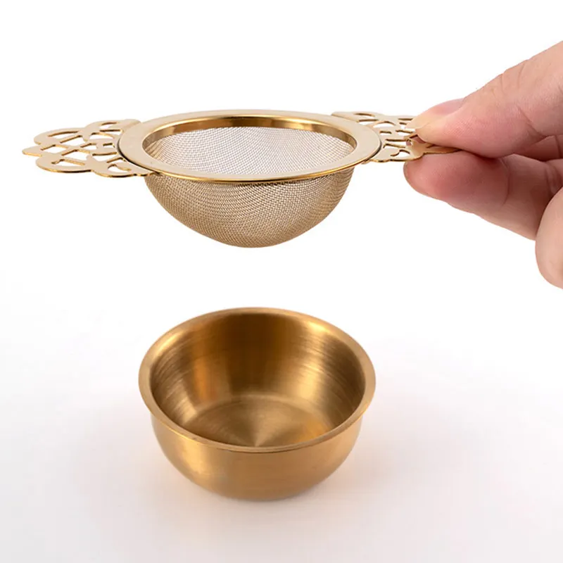

Двухслойное сито для чая из тонкой сетки, фильтр из нержавеющей стали, сито, чайная посуда, кружевной полезный сито для чая, кухонные аксессу...