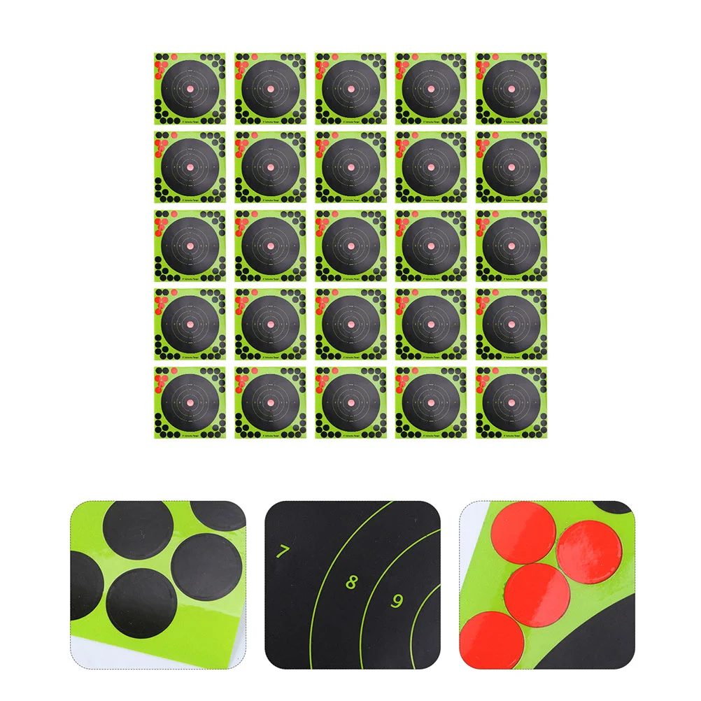 

40 Sheets of Adhesive Shooting Targets Portable Paper Targets Target Stickers (Random Color)