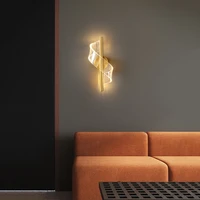 modern luxury led wall lamp bedroom bedside living room background corridor stair gold home decorate lighting copper wall light