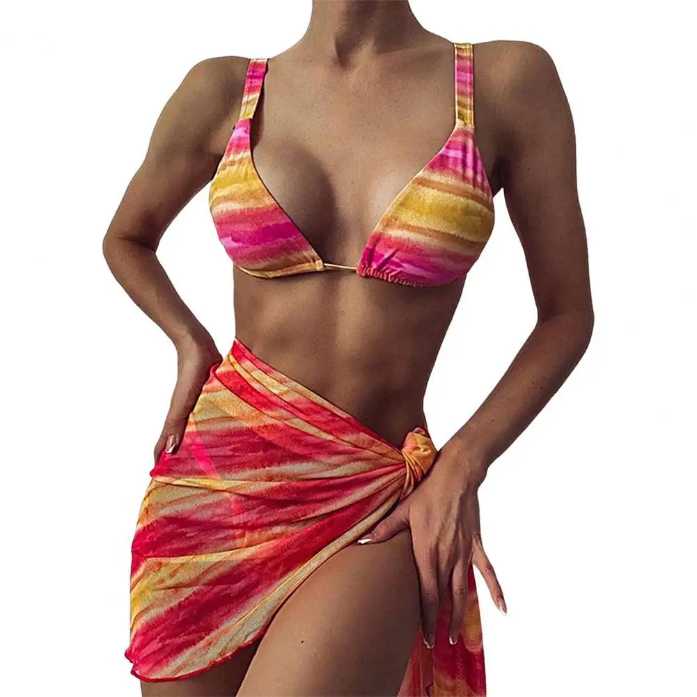 

3 шт./комплект, женский купальный костюм с леопардовым принтом