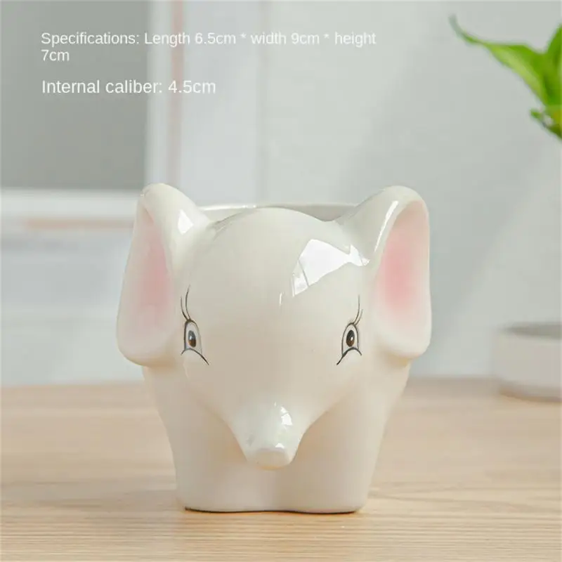 1 ~ 6 шт. керамический цветочный горшок с животными мультяшная лиса зебра овца