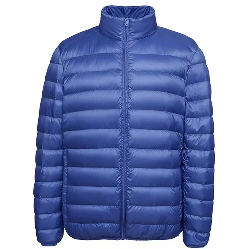 New Man Stand-up Collar Puffer Jacket Soft Matt Waterproof Fabric Down Jackets Seamless Winter Autumn Warm Outerwear Coat Blazer