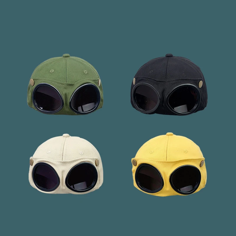 S/M Size New Aviator Hat Summer Personality Glasses Baseball Cap Female Unisex Sunglasses Cap Male Cap Baseballcap Boys Cap