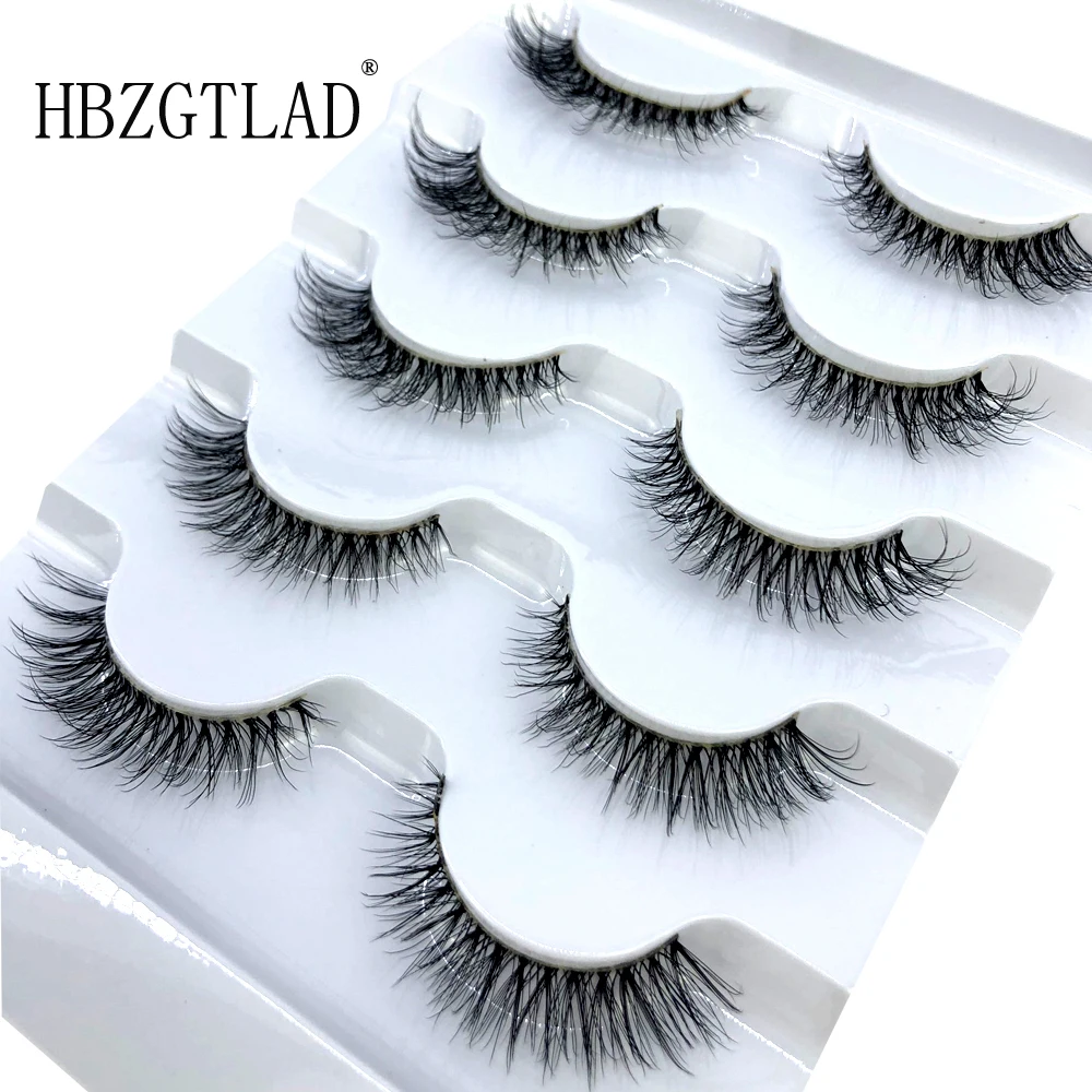 

Новые 5 пар ресниц 3D норковые полосы Многоразовые Накладные ресницы "крест-накрест" драматические ресницы легкие невидимые ресницы