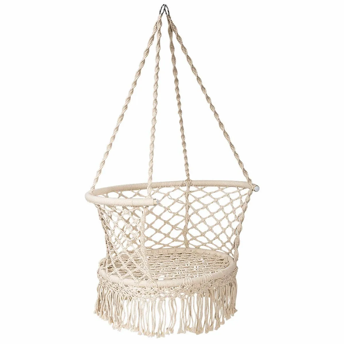 

Handmade Custom Design Macrame Hanging Baby Rope Swing Outdoor Garden Outdoor Furniture hammock chair