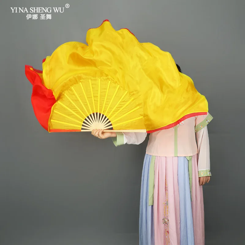 1 пара (1 л + р) профессиональных фанатов из натурального шелка реквизит китайского