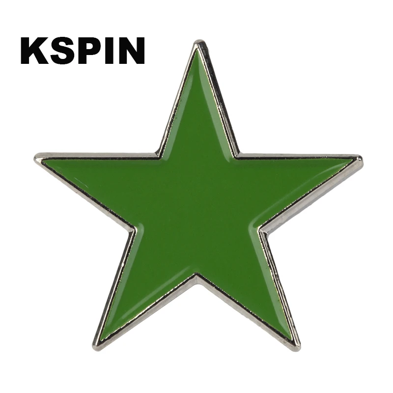 Металлическая брошь-значок на булавке с крестом Золотая Звезда красная белая