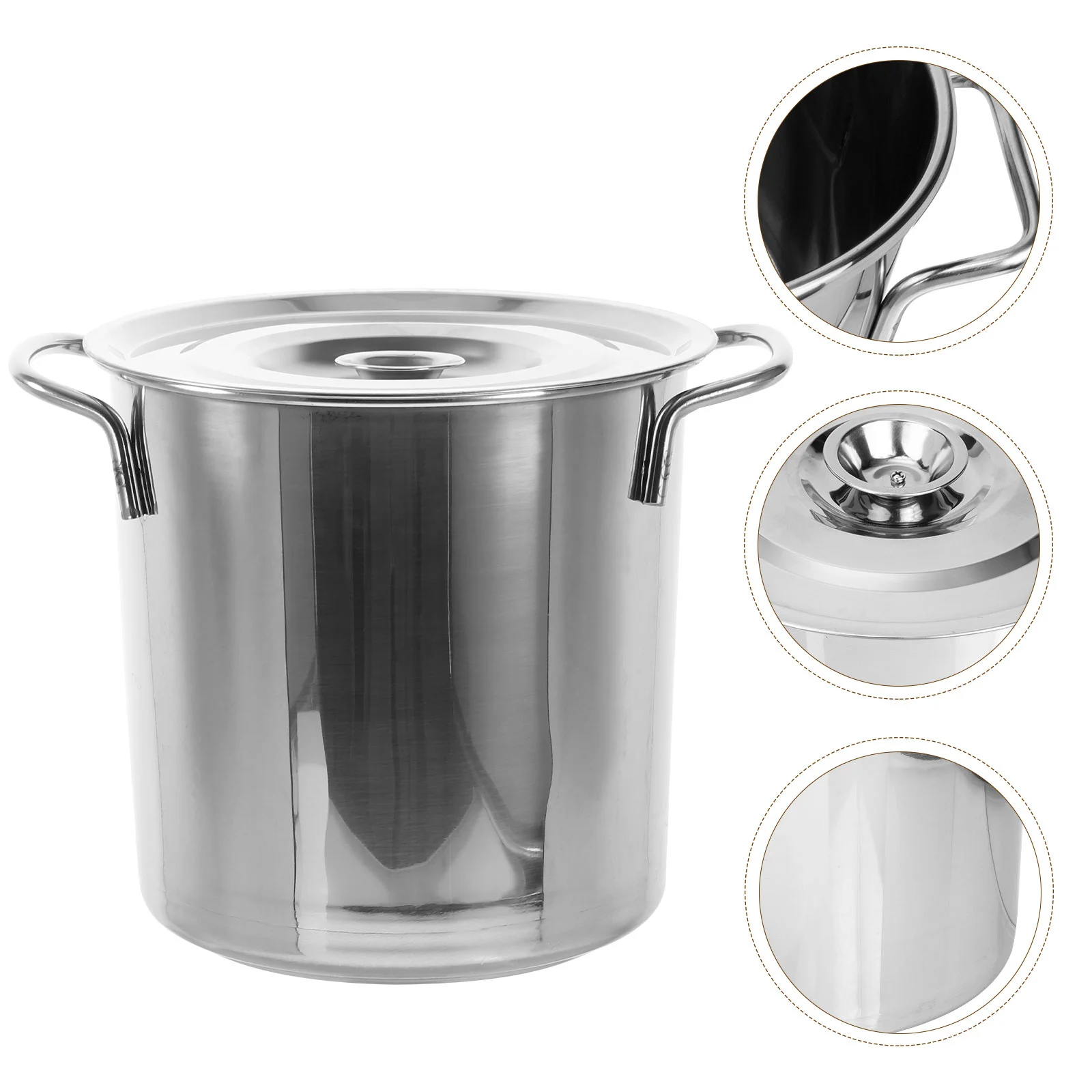 

Pot Stock Cooking Steel Stainless Soup Pasta Stew Stockpot Kitchen Large Saucepot Steam Lidbucket Sauce Cookware Boiling Kettle